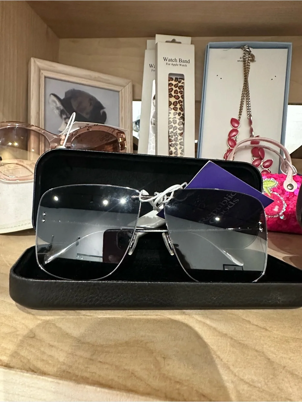 Alexander McQueen Black Gradient Shield Sunglasses with Gold Accents
